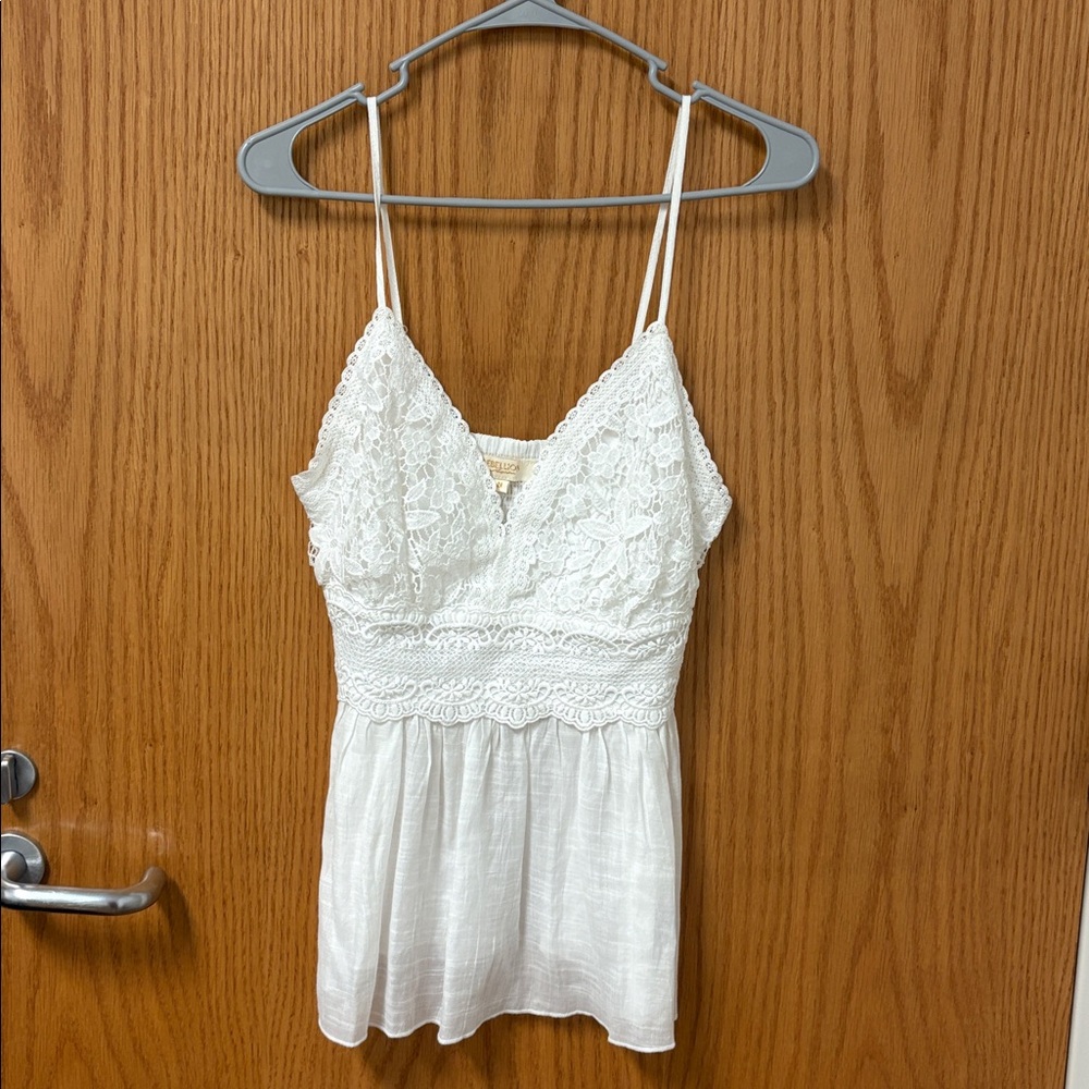 Rebellion White Lace Cami Top
